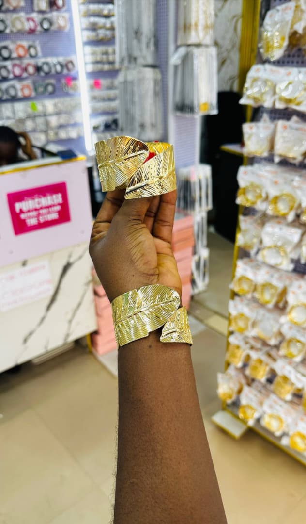Gold Leaf Cuff Bracelet